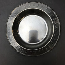 Load image into Gallery viewer, Woodbury Pewter Child&#39;s Plate, Alphabet &amp; Numbers (7.25&quot;)
