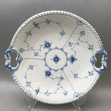 Load image into Gallery viewer, Bing &amp; Grondahl White &amp; Blue Handled Cake Plate Denmark
