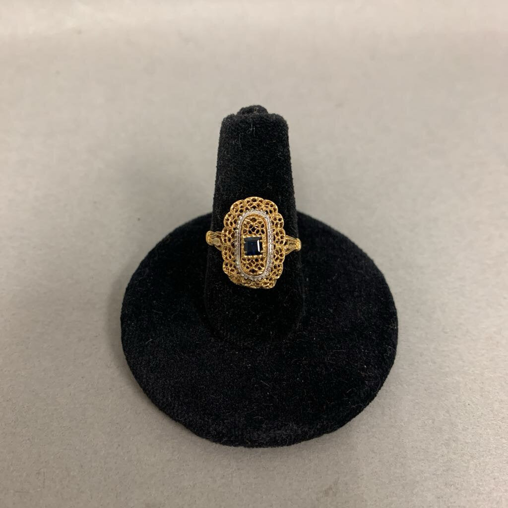 18K Gold Spinel Ring As-Is sz 5.5 (3.1g)