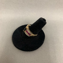 Load image into Gallery viewer, 10K Gold Spinel Ruby Diamond Ring sz 7 (5.2g)
