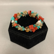 Load image into Gallery viewer, Carolyn Pollack Relios Multi Gemstone Pearl Coil Bracelet
