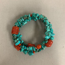 Load image into Gallery viewer, Carolyn Pollack Relios Turquoise Coral Coil Bracelet
