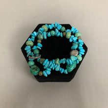 Load image into Gallery viewer, Carolyn Pollack Relios Turquoise Sterling Beaded Stretch Bracelet
