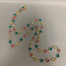 Load image into Gallery viewer, Swarovski Multicolored Bezel Crystal Chain Necklace (36&quot;)

