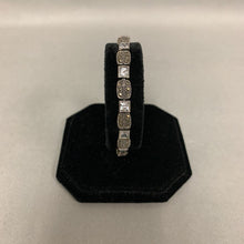 Load image into Gallery viewer, Sterling Marcasite Cubic Zirconia Link Bracelet (7.5&quot;)
