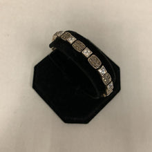 Load image into Gallery viewer, Sterling Marcasite Cubic Zirconia Link Bracelet (7.5&quot;)
