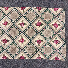 Load image into Gallery viewer, Beige &amp; Green Geometric Floral Hooked Accent Rug (~64x32)
