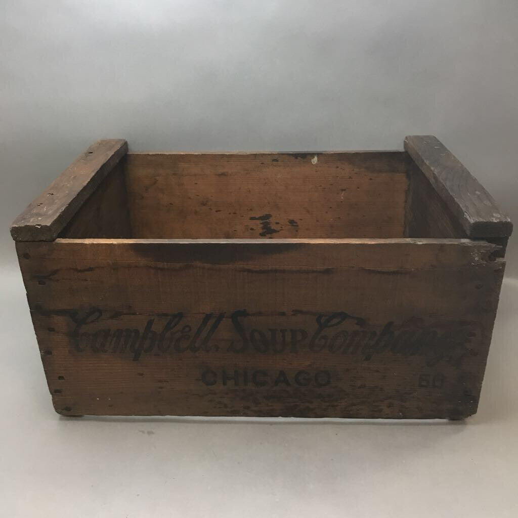 Vintage Campbell Soup Wooden Crate, Chicago (10x20x12)