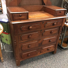 Load image into Gallery viewer, Antique Walnut Dresser with Mirror (77x41x19)
