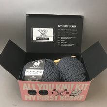 Load image into Gallery viewer, Loopy Mango My 1st Knit Kit Scarf Gray (New)
