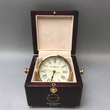 Load image into Gallery viewer, Howard Miller Desk Clock in Lacquer Box Loyal Member 15 Years (4x5x5)
