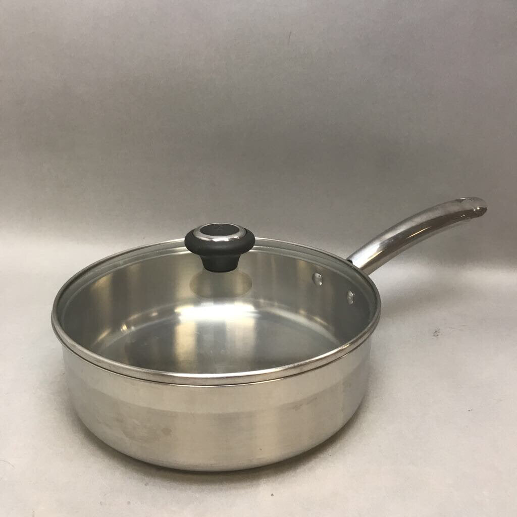 T-Fal Stainless Steel Skillet with Lid (9.5