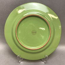 Load image into Gallery viewer, Vietri Yellow Green Plate Handcrafted Cucina Fresca Italy Terracotta (12&quot;)
