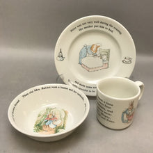 Load image into Gallery viewer, Wedgwood Vintage 1980s Peter Rabbit Childs Nursery 3pc Set Dinnerware
