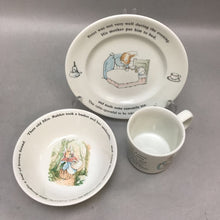 Load image into Gallery viewer, Wedgwood Vintage 1980s Peter Rabbit Childs Nursery 3pc Set Dinnerware
