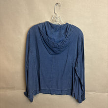 Load image into Gallery viewer, Talbots Denim Jean Long Sleeve Hooded Shirt Size XL
