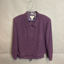 Load image into Gallery viewer, 2pc Set Talbots Purple Silk Shirt with Matching Pants Sizes 18/18
