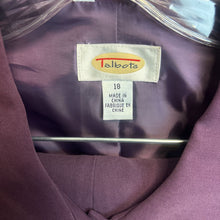 Load image into Gallery viewer, 2pc Set Talbots Purple Silk Shirt with Matching Pants Sizes 18/18
