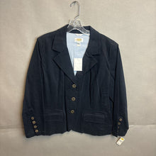 Load image into Gallery viewer, Talbots Blue Cotton Blend Blazer Size 16W
