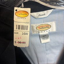 Load image into Gallery viewer, Talbots Blue Cotton Blend Blazer Size 16W
