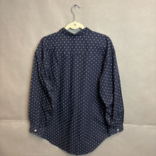 Load image into Gallery viewer, Talbots Blue Cotton Polka Dot Blouse Size L
