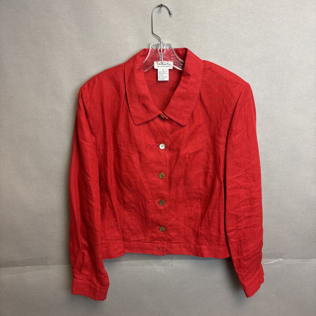 2pc Set Talbots Red Irish Linen Blazer and Pant Set Size 18/18