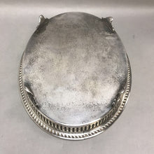 Load image into Gallery viewer, Footed Silverplate Oval Serving Tray (3x16x12)
