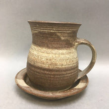 Load image into Gallery viewer, Stoneware Pottery Cup with Underplate (4&quot;)
