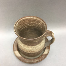 Load image into Gallery viewer, Stoneware Pottery Cup with Underplate (4&quot;)
