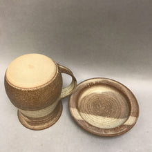 Load image into Gallery viewer, Stoneware Pottery Cup with Underplate (4&quot;)
