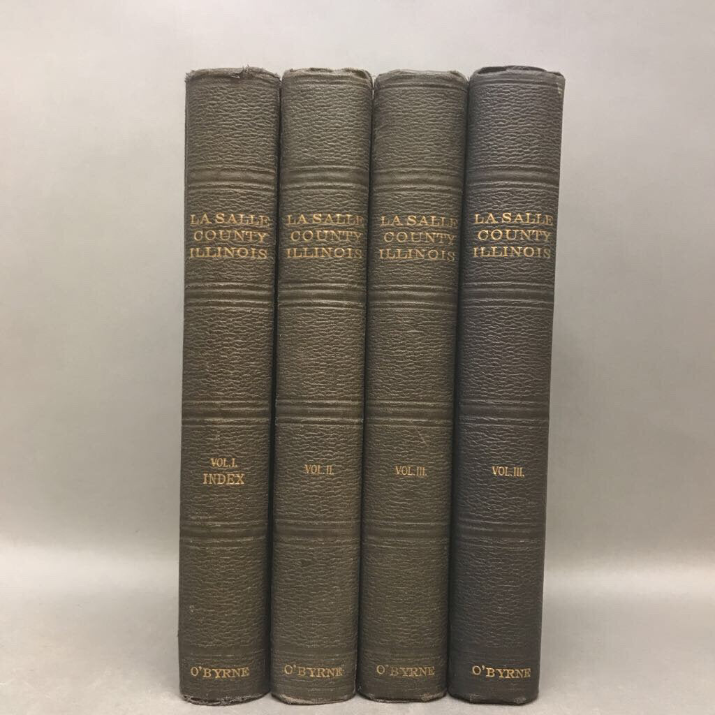 Vintage LaSalle County Illinois 4 Set of Books