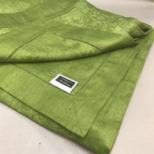 Load image into Gallery viewer, Bloomingdales At Home Olive Green Linen Table Cloth (72&quot;x 110&quot;)
