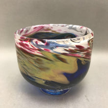 Load image into Gallery viewer, Blown Art Glass Bowl Vase Multi Color (4.75&quot;)
