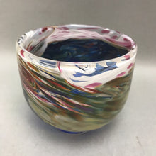 Load image into Gallery viewer, Blown Art Glass Bowl Vase Multi Color (4.75&quot;)
