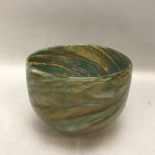 Load image into Gallery viewer, Blown Art Glass Bowl Vase Multi Color (5&quot;)
