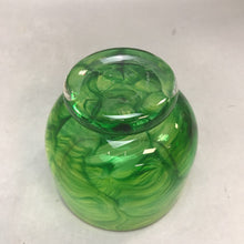 Load image into Gallery viewer, Blown Art Glass Bowl Vase Green (4.5&quot;)
