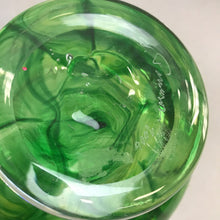 Load image into Gallery viewer, Blown Art Glass Bowl Vase Green (4.5&quot;)
