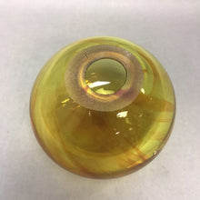 Load image into Gallery viewer, Blown Art Glass Bubble Bowl Vase Amber Gold (4.5&quot;)
