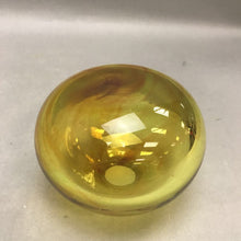 Load image into Gallery viewer, Blown Art Glass Bubble Bowl Vase Amber Gold (4.5&quot;)
