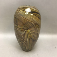 Load image into Gallery viewer, Blown Art Glass Vase Gold / Brown (10&quot;)
