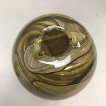 Load image into Gallery viewer, Blown Art Glass Vase Gold / Brown (10&quot;)
