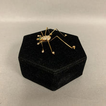 Load image into Gallery viewer, Pave Crystal Goldtone Spider Brooch Pin (2&quot;)
