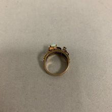 Load image into Gallery viewer, 14K Gold Opal Sapphire Ring sz 5.5 (3.1g)
