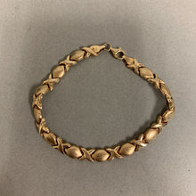 Load image into Gallery viewer, 10K Gold XO Link 7&quot; Bracelet (4.1g)
