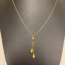 Load image into Gallery viewer, 14K Gold OTC Double Teardrop 17&quot; Necklace (4.8g)
