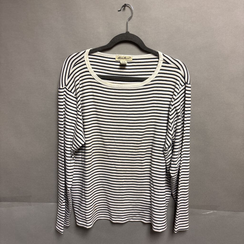 Eddie Bauer Cotton Striped Long Sleeve Shirt Size XL