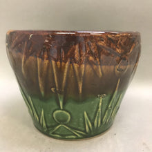 Load image into Gallery viewer, Vintage Robinson Ransbottom Pottery Sun Moon Brown Green Drip Glaze Planter (5&quot;)(As Is)
