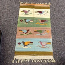 Load image into Gallery viewer, Wool Woven Bird Motif Rug (55x30) AS IS
