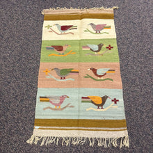 Load image into Gallery viewer, Wool Woven Bird Motif Rug (55x30) AS IS
