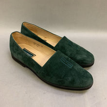 Load image into Gallery viewer, Cole Haan Forest Green Suede Monogram Flats (sz 9.5)
